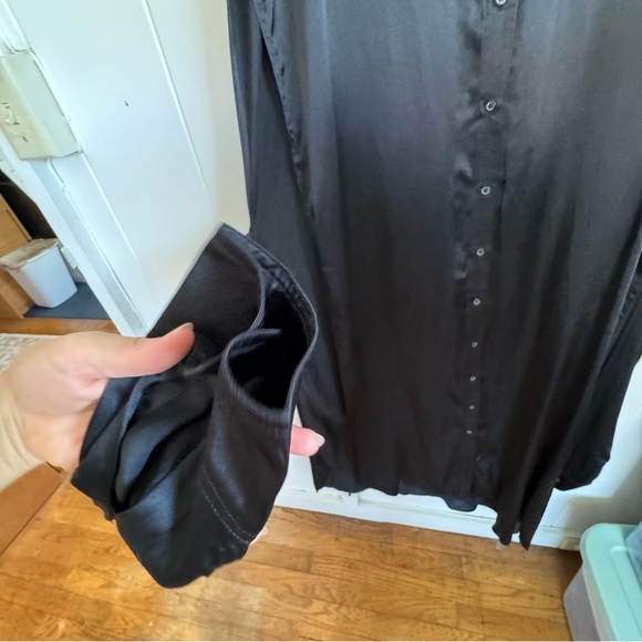 R13 Black Sleeved Blouse Side Open Medium BNWT - Picture 5 of 12